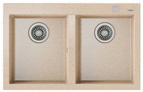Teka Forsquare 2C 790 TG Avena Beige Ένθετος Γρανιτένιος Νεροχύτης 80cm