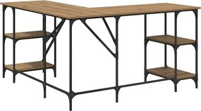 vidaXL Γραφείο Artisan Oak Επεξεργασμένο ξύλο 139 x 139 x 75 εκ.