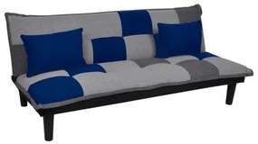 FENDER Καναπές/Κρεβάτι Ύφασμα Patchwork Blue 168x76x70(Κρεβάτι88x168x35)cm Ε9435,1