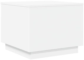 vidaXL Τραπεζάκι Σαλονιού με LED Λευκό 50 x 50 x 40 εκ.