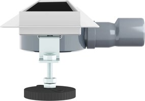 vidaXL Αποχέτευση Ντους με Γυάλινη Κάλυψη και 360° Σιφώνι Μαύρο 80 cm