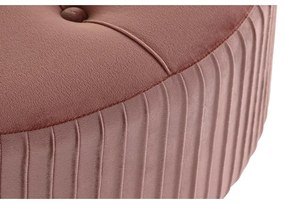 Υποπόδια DKD Home Decor Φυσικό Ξύλο Βελούδο Ανοιχτό Ροζ (61 x 61 x 38 cm)