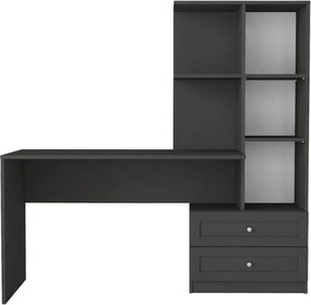 Γραφείο εργασίας Mantra Megapap χρώμα ανθρακί 155x60x152εκ.