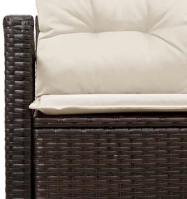 vidaXL Καναπές Κήπου Καφέ 120 x 62 x 69εκ συνθετικό ρατάν