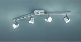 Σποτ Φωτιστικό Οροφής 4xLED 3,5W Νίκελ Ματ Κινητό Τετράγωνο Roubaix R82154107 Trio Lighting -R82154107-Νίκελ Ματ R82154107