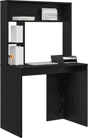 vidaXL Γραφείο Μαύρη Οξυά 91 x 50 x 149 cm Επεξεργασμένο Ξύλο