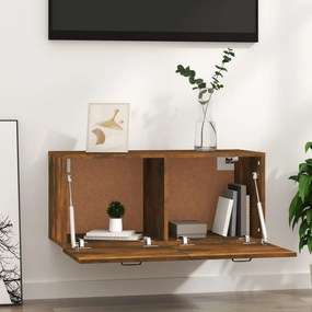 vidaXL Ντουλάπι Τοίχου Καπνιστή Δρυς 80x36,5x35 εκ. Επεξεργασμένο Ξύλο