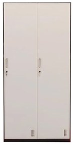 Φοριαμός ArteLibre Δίφυλλος DORI Σκούρο Γκρι/Λευκό Μέταλλο 90x45x185cm Arte-14800018