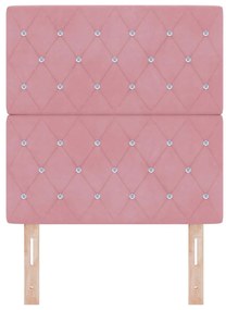 vidaXL Βελούδινο Κεφαλάρι Argyle με κεφαλάρι Ροζ 80 cm Βελούδο