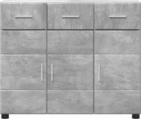vidaXL Πλαϊνό γραφείο FLORIN 88,5 x 30,5 x 73 εκ Σκυρόδεμα Γκρι