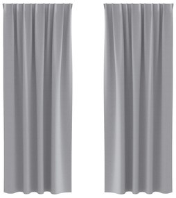 vidaXL Κουρτίνες 2 pcs Ανοιχτό γκρι 245 x 140 εκ. Πολυεστέρας