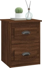 vidaXL Κομοδίνο Επιτοίχιο Καφέ Δρυς 41,5 x 36 x 53 εκ.