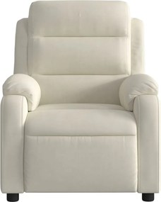 vidaXL Πολυθρόνα Ανακλινόμενη Κρεμ Βελούδινη