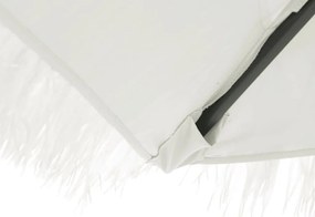 Ομπρέλα Κήπου με Ατσάλινο Ιστό Λευκή 246x246x230 εκ. - Λευκό