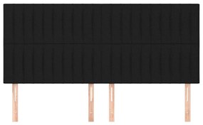 vidaXL Κεφαλάρι Μαύρο 180x5x118/128 εκ. Ύφασμα