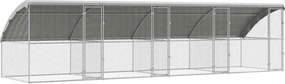 vidaXL Κλουβί για κότες 4 pcs Ασημί 800 x 200 x 200 εκ.