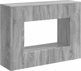 vidaXL Τραπέζι κονσόλας Ριγέ Γκρι Σονομά 101 x 29 x 74 εκ.