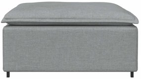 vidaXL Υποπόδιο Καναπέ Ανοιχτό Γκρι 100 x 100 x 48 εκ.