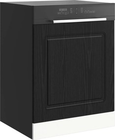 vidaXL Πάνελ πλυντηρίου πιάτων KALMAR Μαύρη Δρυς 60 x 1,5 x 67 cm