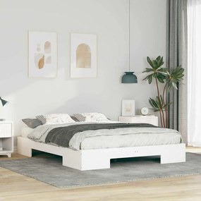 vidaXL Σκελετός Κρεβατιού Λευκό 150 x 200 cm