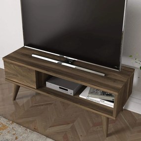 Έπιπλο τηλεόρασης Telendos καρυδί μοριοσανίδα 90x30x33εκ