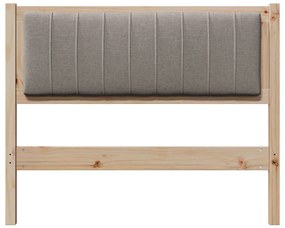 vidaXL Ταπετσαρισμένο κεφαλάρι Καφέ 100 cm Στερεά ξυλεία πεύκου