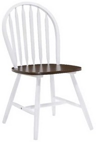 Καρέκλα Sally Ε7080,5 44x51x93cm White-Walnut Σετ 4τμχ Ξύλο