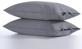 Σετ Μαξιλαροθήκες Cotton-Linen Grey 2x(52x72) - Nef Nef