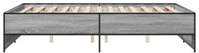 Πλαίσιο Κρεβατιού Γκρι Sonoma 120x200 εκ. Επεξ. Ξύλο &amp; Μέταλλο - Γκρι