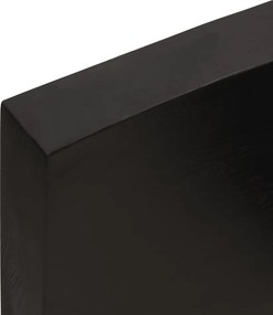 vidaXL Επιφάνεια Τραπεζιού Σκούρο Καφέ 100x50x(2-6)εκ Επεξ. Μασίφ Δρυς