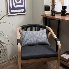 Μαξιλάρι Διακοσμητικό (Με Γέμιση) Lancaster 11 Dark Grey Teoran 30X50 Βαμβάκι-Ακρυλικό