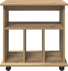 vidaXL Ντουλάπι Τροχήλατο Αρτισιανή Δρυς 60x45x60 εκ. Επεξεργ. Ξύλο