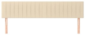 vidaXL Κεφαλάρια Κρεμ 180x5x78/88 εκ. Ύφασμα