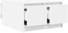 vidaXL Τραπεζάκι σαλονιού με συρτάρια Λευκό 70,5x70x40 εκ.