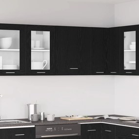 vidaXL Κρεμαστό ντουλάπι Μαύρη Οξυά 50 x 31 x 60 εκ Επεξεργασμένο ξύλο