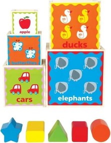 Ξύλινη Πυραμίδα Με Κύβους Early Explorer Hape