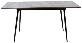 Τραπέζι Shazam pakoworld MDF επεκτεινόμενο χρώμα γκρι cement 120-160x80x76εκ - Μέταλλο - 096-000002