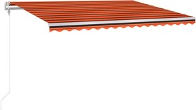 vidaXL Ηλεκτρική τέντα με LED και αισθητήρα 4 x 3 m
