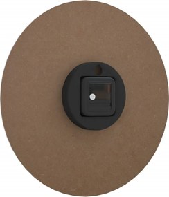 vidaXL Ρολόι Επιτοίχιο με Φωτεινούς Αριθμούς/Δείκτες Καφέ Ø30 εκ.