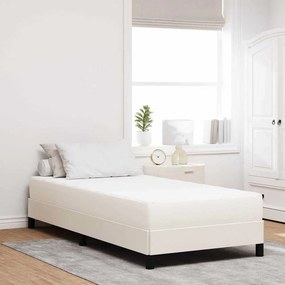 vidaXL Στρώμα Κρεβατιού με στρώμα Κρεμ 100 x 200 cm ύφασμα