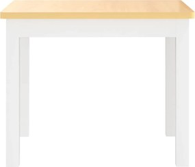 vidaXL Παιδικό Σετ Τραπέζι με Καρέκλες 3 τεμ. Λευκό και Μπεζ MDF