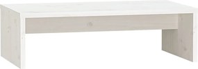 vidaXL Βάση Οθόνης Λευκή 50 x 27 x 15 εκ. από Μασίφ Ξύλο Πεύκου