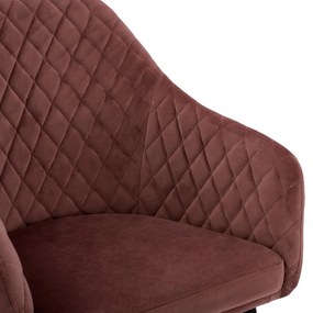 Καρέκλα-Πολυθρόνα CHARLES Βελούδο Σάπιο μήλο 52x60x89Υεκ. 2αδα 52x60x89 εκ.