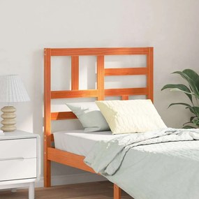 Κεφαλάκι Κρεβατιού με κεφαλάρι Καφέ κεριού 105.5 x 4 x 104 εκ.