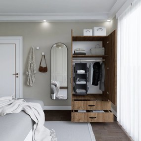 Διφυλλη Ντουλαπα Πευκο Atlantic YAMON 1600 47x80x182