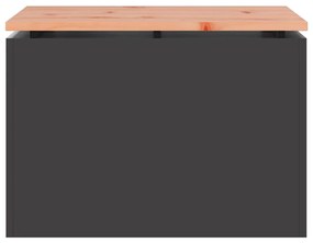 vidaXL Παγκάκι κήπου Μαύρο 60 x 40 x 43 εκ