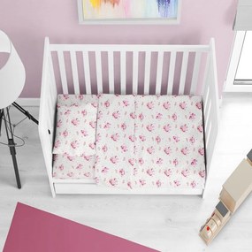 Σεντόνι Βρεφικό Unicorn 208 White-Pink DimCol Crib 80x110cm 100% Βαμβάκι