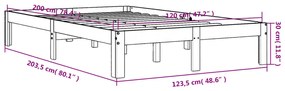 ΠΛΑΙΣΙΟ ΚΡΕΒΑΤΙΟΥ ΚΑΦΕ ΚΕΡΙΟΥ 120X200ΕΚ ΑΠΟ ΜΑΣΙΦ ΞΥΛΟ ΠΕΥΚΟΥ 844170