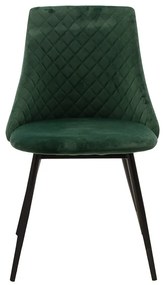 Καρέκλα Giselle pakoworld βελούδο σκούρο πράσινο-μαύρο πόδι - Βελούδο - 096-000020