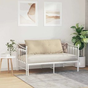 vidaXL Μαξιλάρι Πλάτης Κρεμ 120 x 50 cm Ύφασμα Μικροΐνας